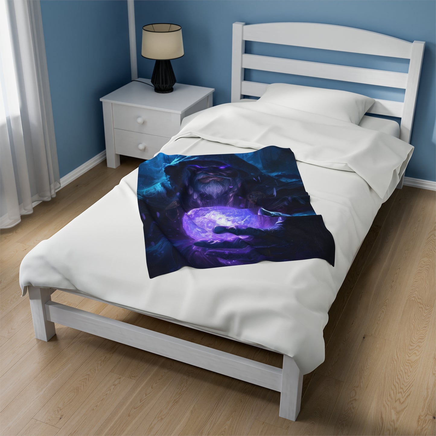 Magician Blanket - Warlock Velveteen Plush Blanket - Gift for Geek Gamer