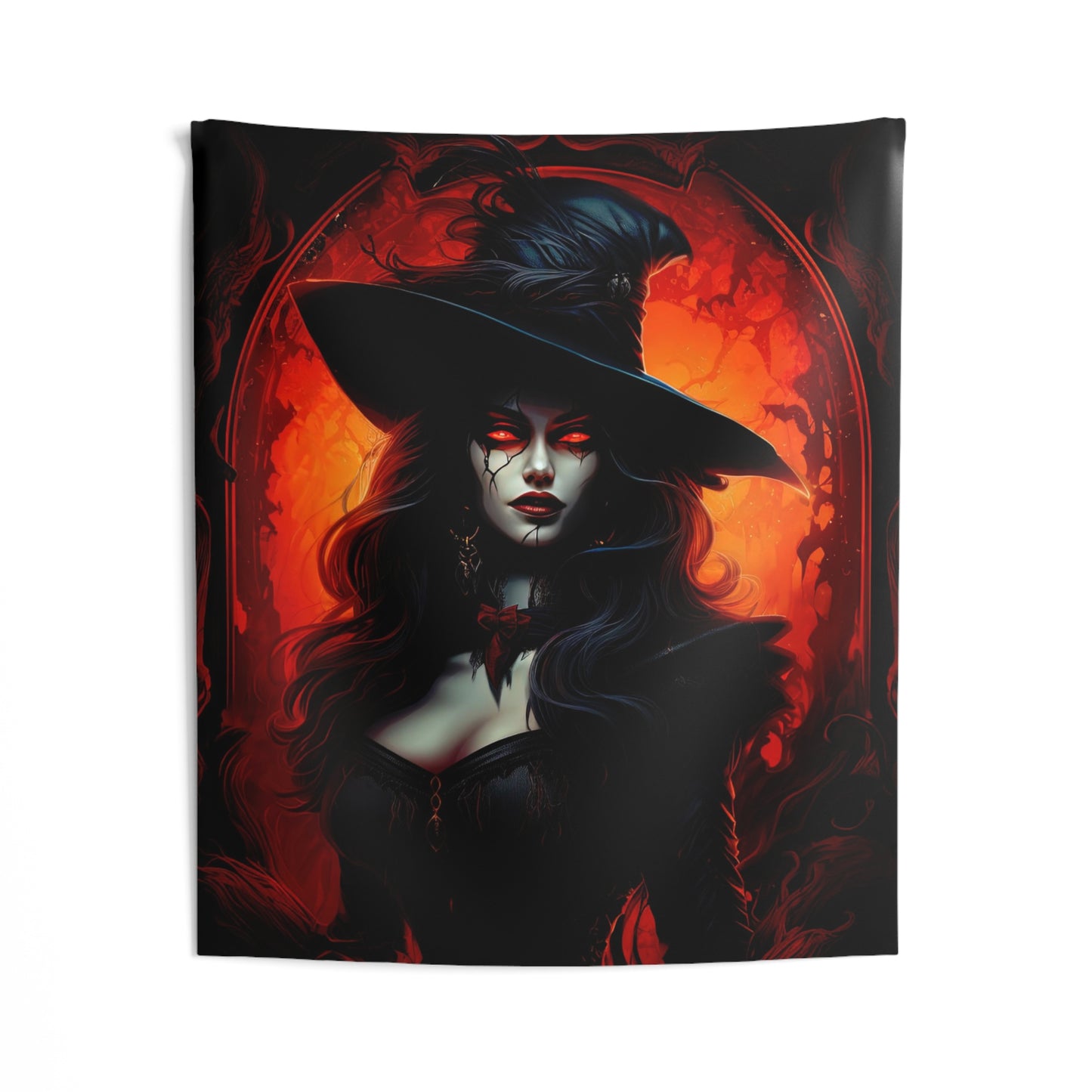 Witch Vampire Indoor Wall Tapestry - Halloween Decor