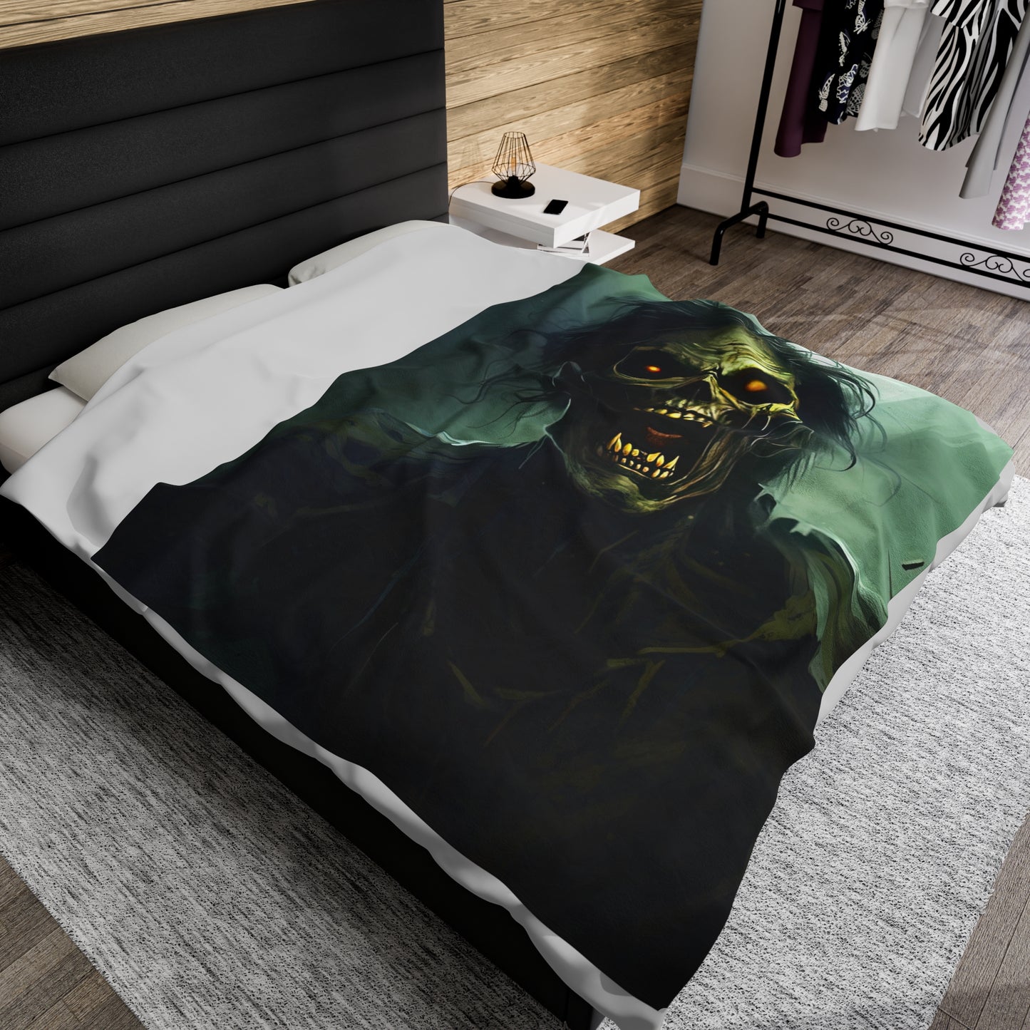 Halloween Horor Blanket - Zombie Portrait - Halloween Gift