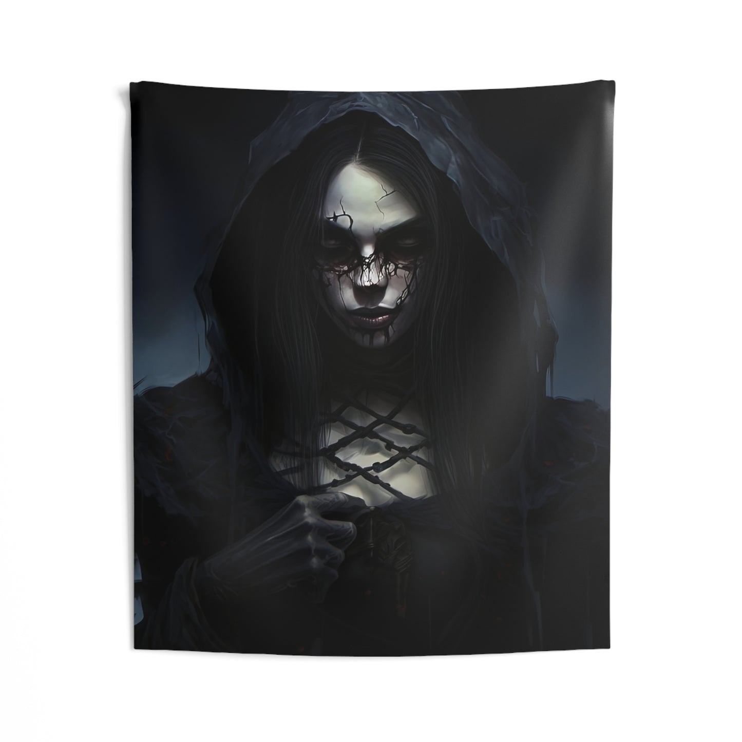Indoor Wall Tapestries - Undead Goth Woman Horror Halloween Gift