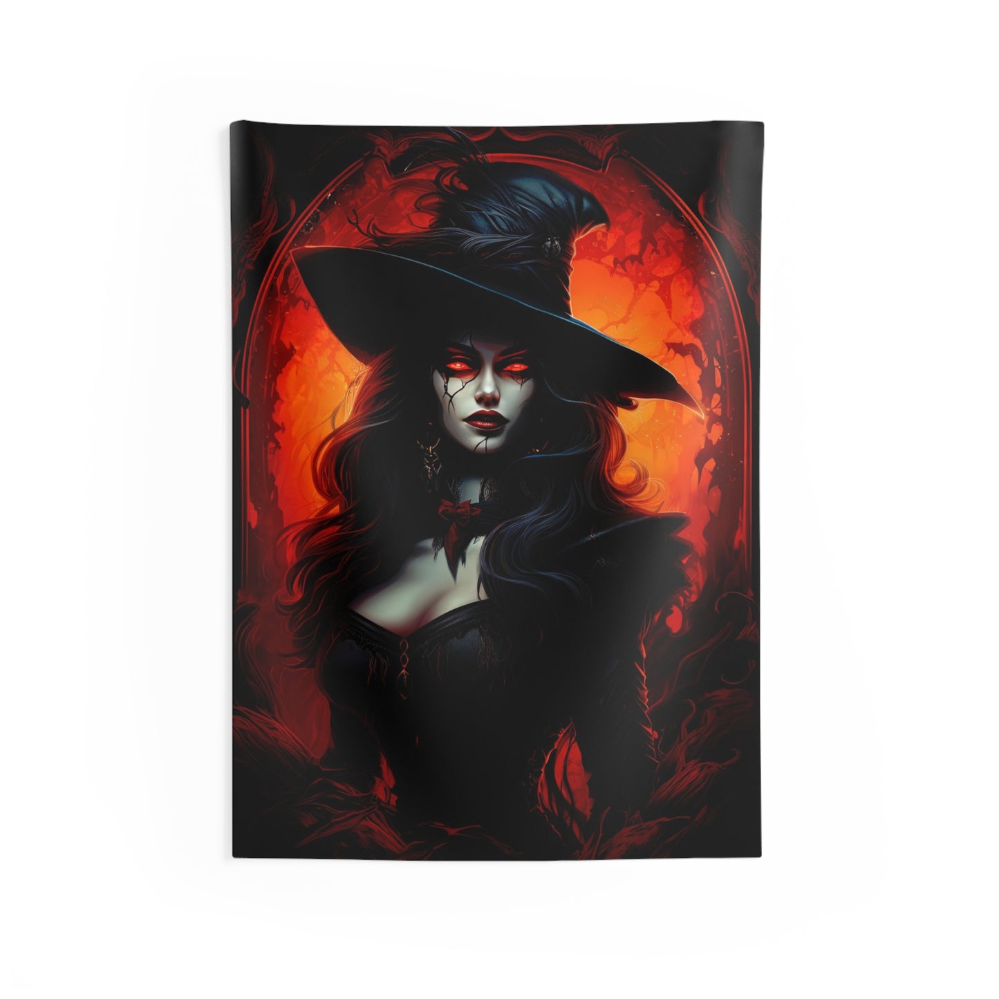 Witch Vampire Indoor Wall Tapestry - Halloween Decor