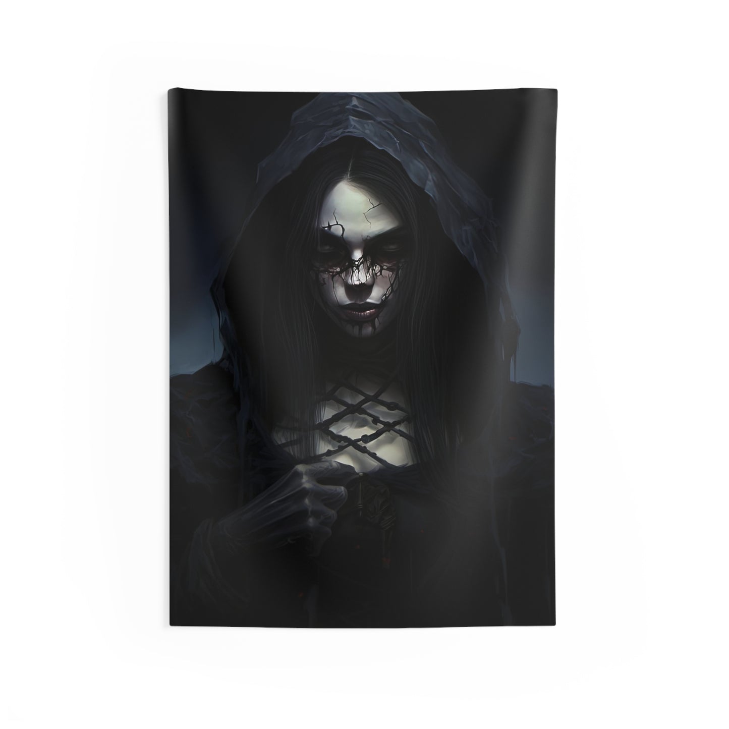 Indoor Wall Tapestries - Undead Goth Woman Horror Halloween Gift