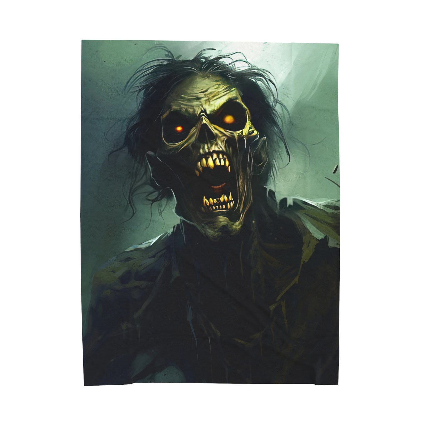 Halloween Horor Blanket - Zombie Portrait - Halloween Gift