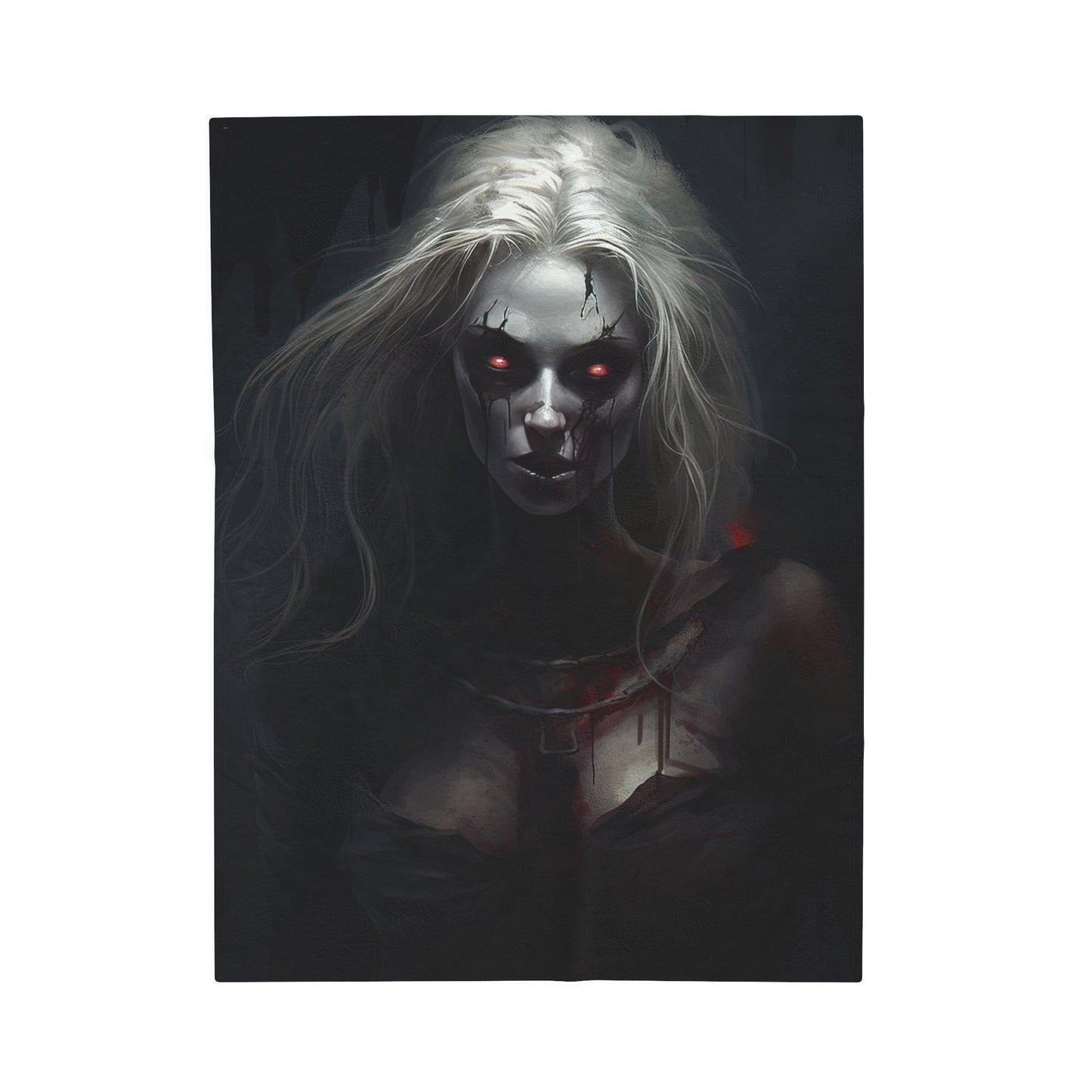 Halloween Horror Blanket - Blonde Woman Zombie - Gift for Halloween