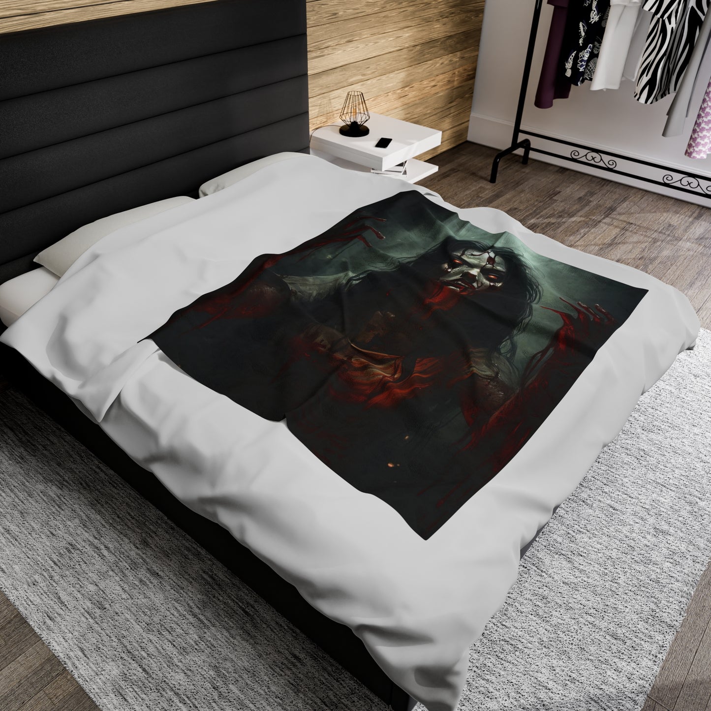 Halloween Horror Blanket - Bloody Woman Zombie - Halloween Gift