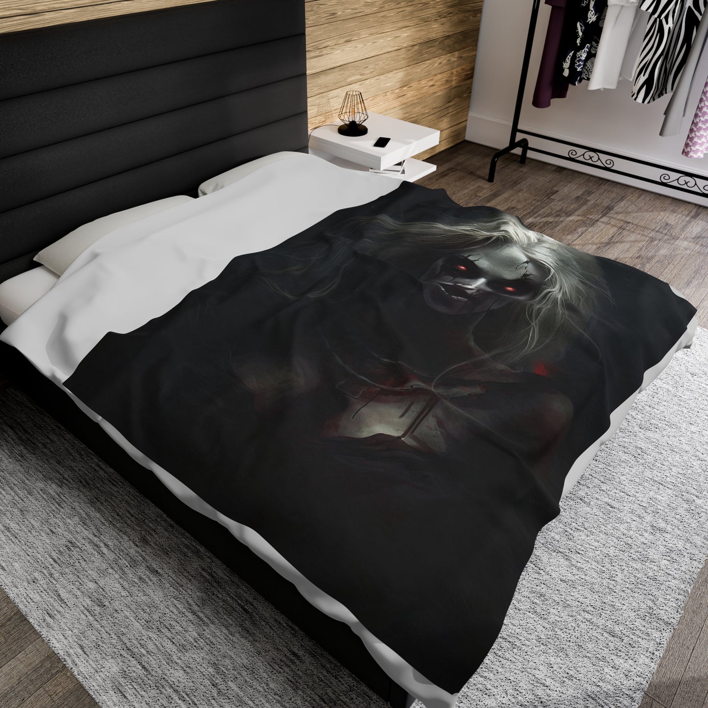 Halloween Horror Blanket - Blonde Woman Zombie - Gift for Halloween