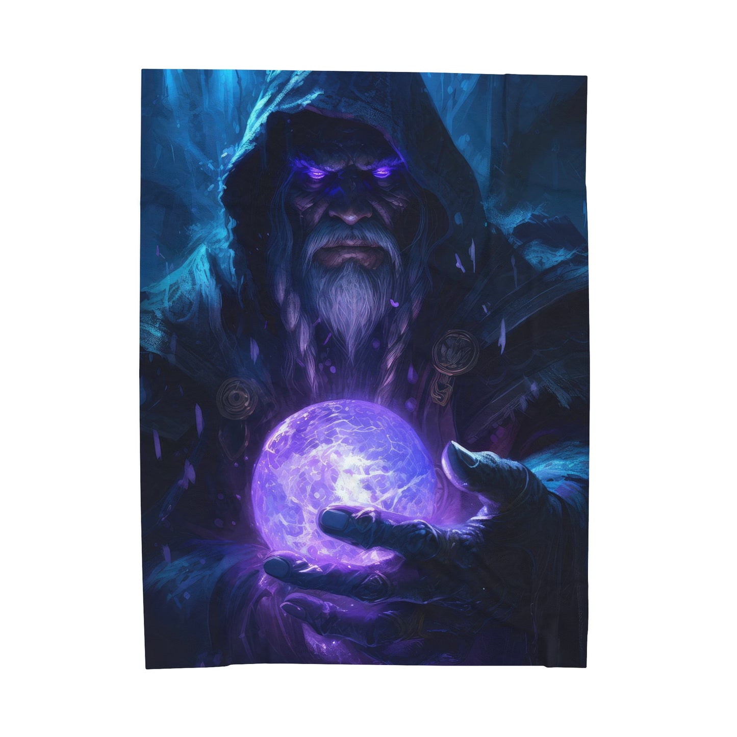 Magician Blanket - Warlock Velveteen Plush Blanket - Gift for Geek Gamer