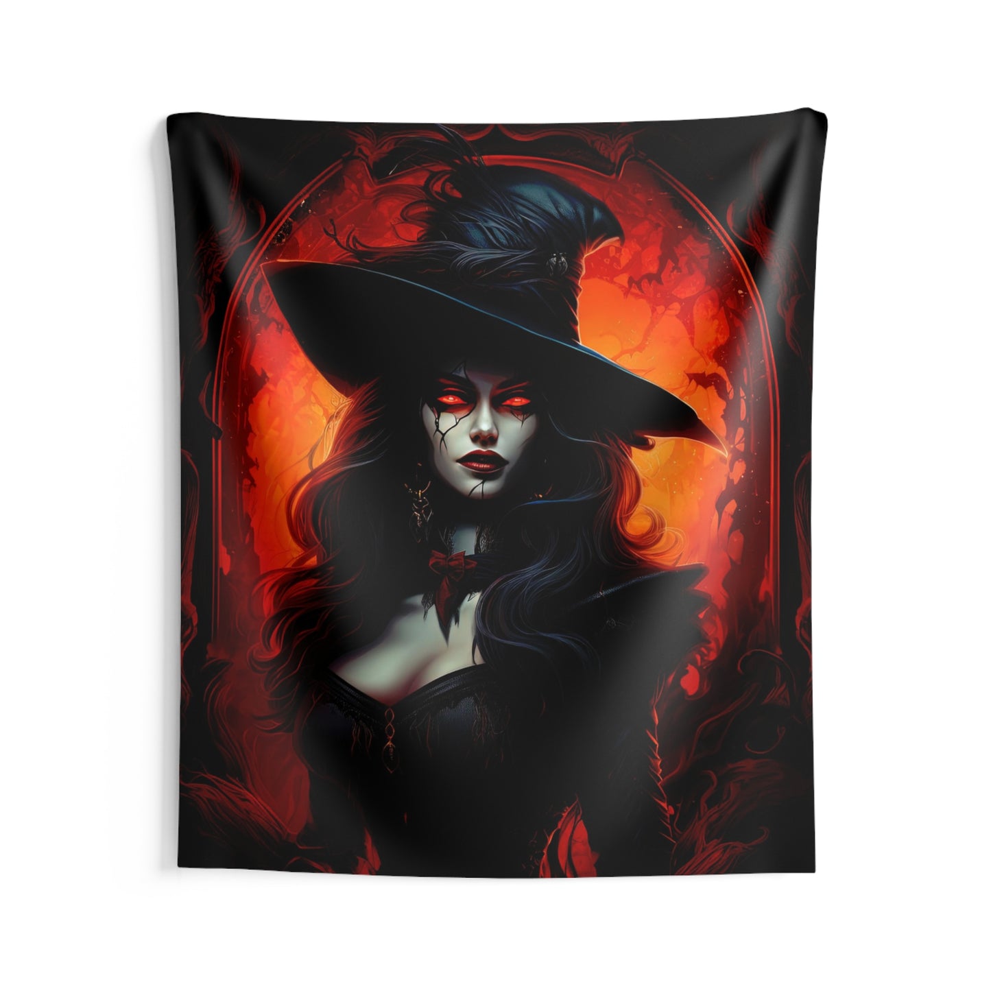 Witch Vampire Indoor Wall Tapestry - Halloween Decor
