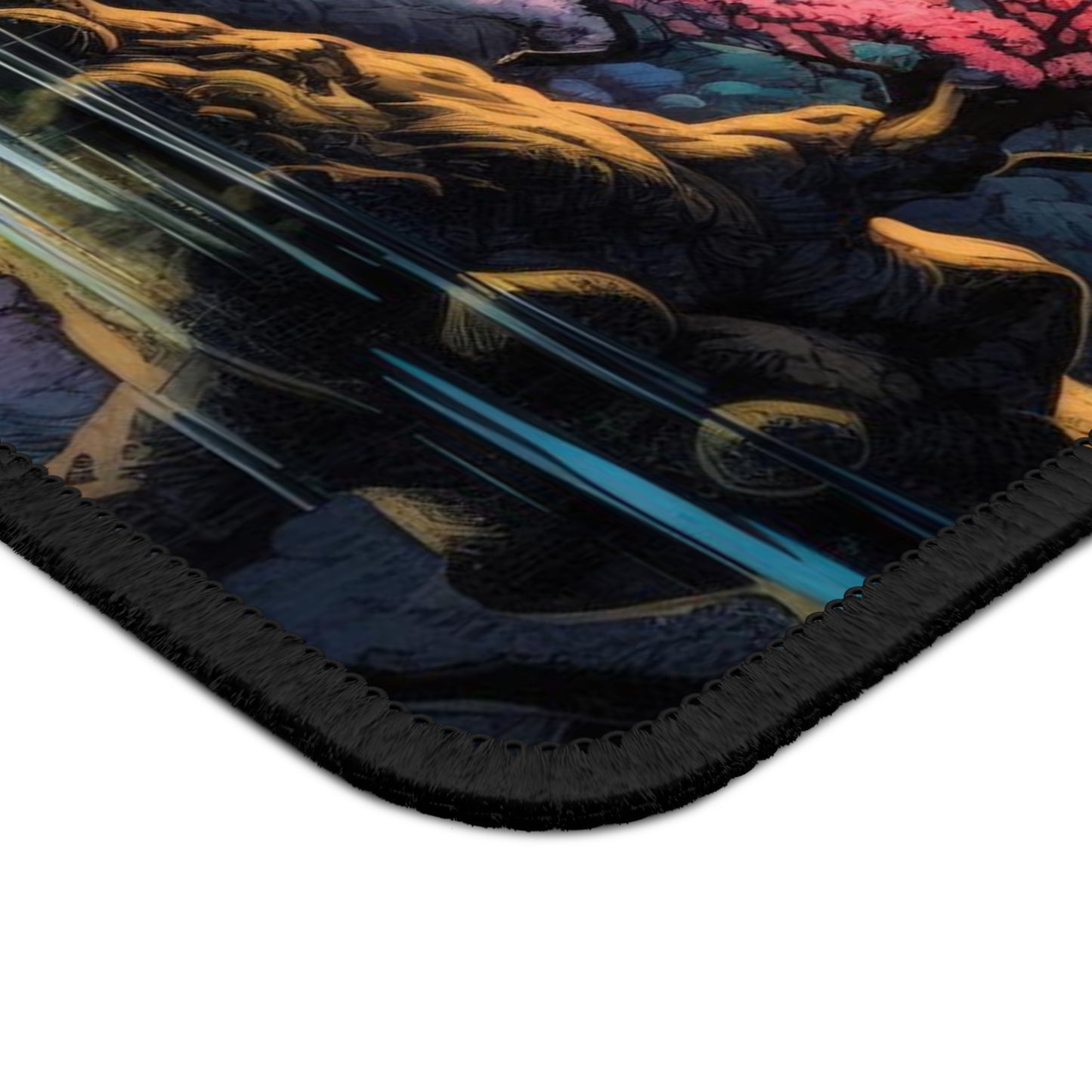 Gaming Mouse Pad - Japanese Zen Garden and Cherry Blossom - Gift for Gamer Boyfriend Husband