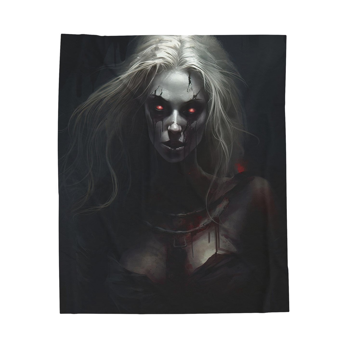 Halloween Horror Blanket - Blonde Woman Zombie - Gift for Halloween