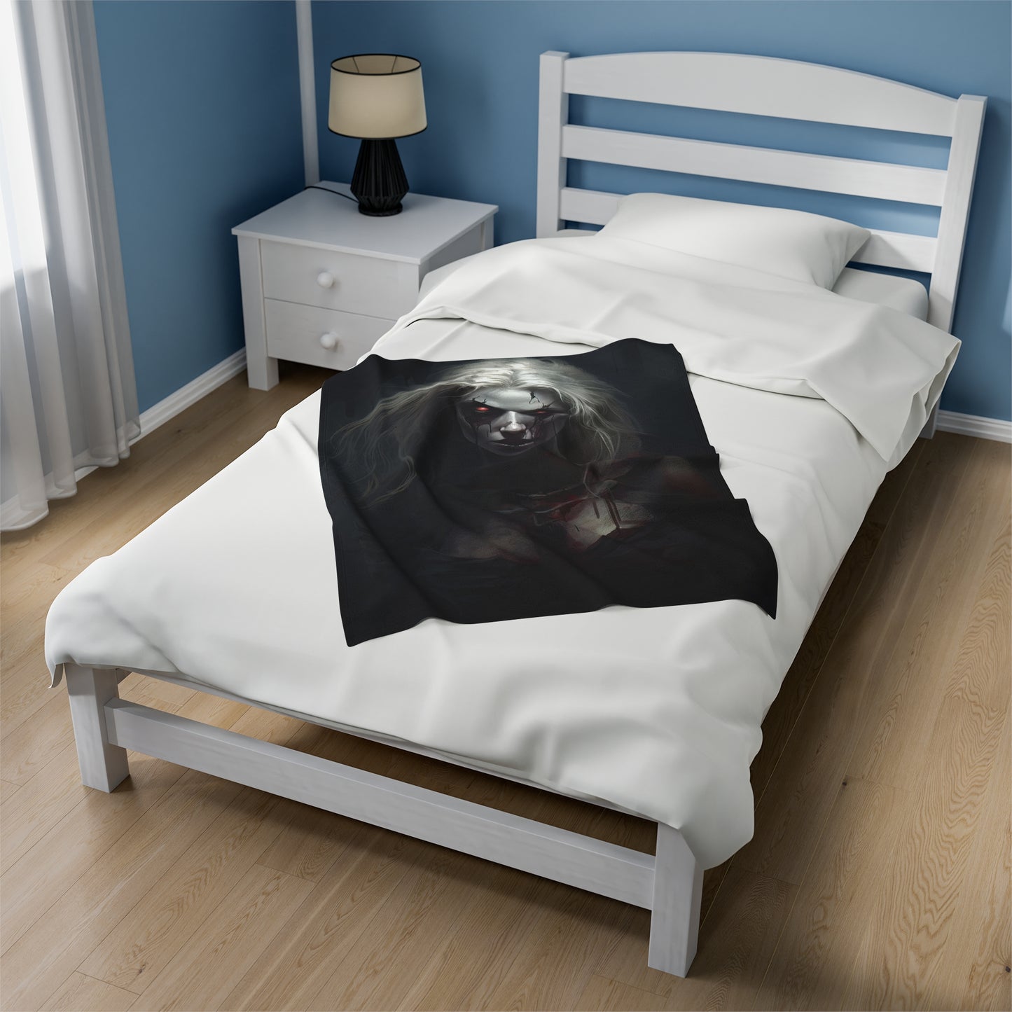 Halloween Horror Blanket - Blonde Woman Zombie - Gift for Halloween