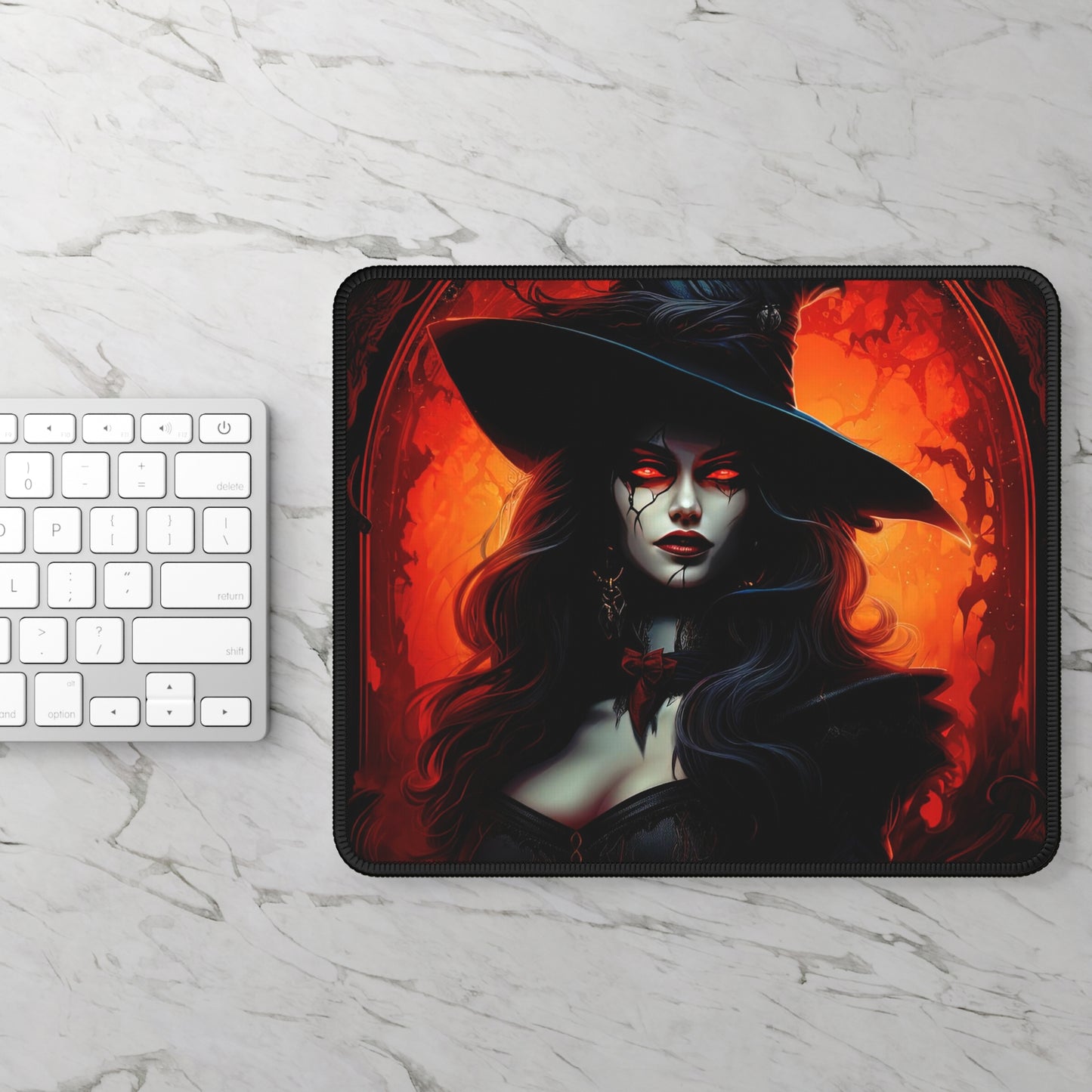 Gaming Mouse Pad - Vampire Witch Fantasy Mouse Pad - Gift for Gamer Boyfriend Husband