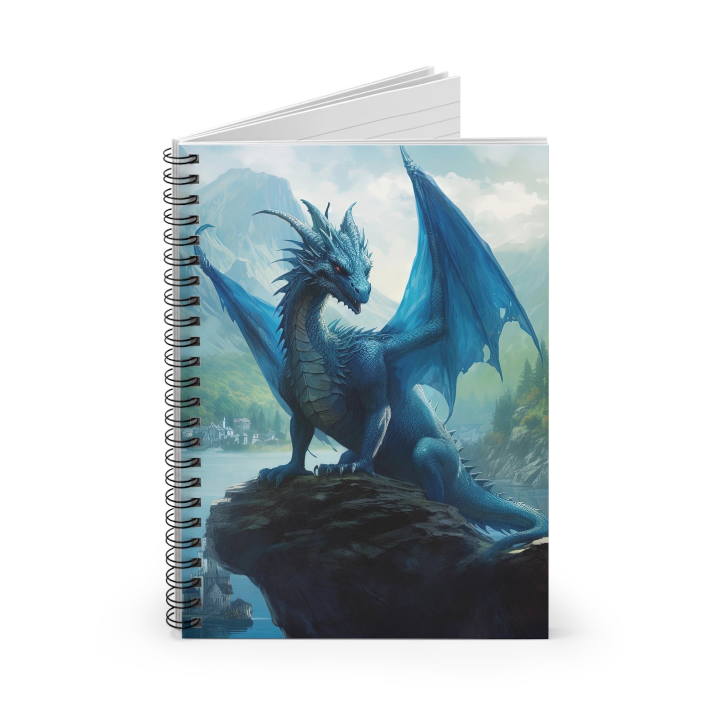 Spiral Notebook - Ruled Line - Blue Dragon of the Blue Mountain