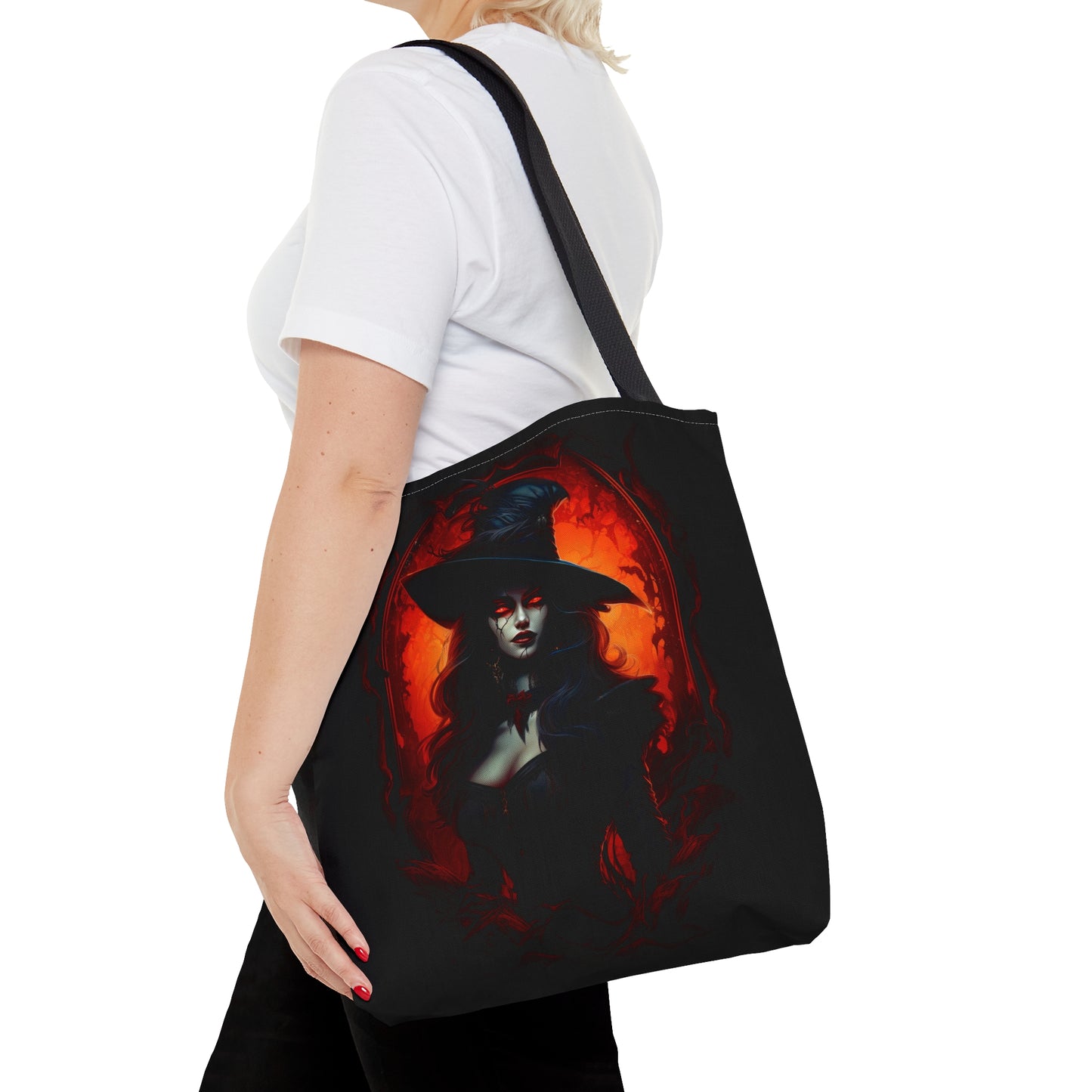 Witch Vampire Tote Bag - Halloween Fantasy Gift