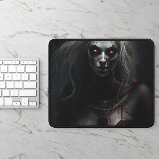 Gaming Mouse Pad - Blonde Zombie Horror Mouse Pad - Gift for Gamer Boyfriend Husband
