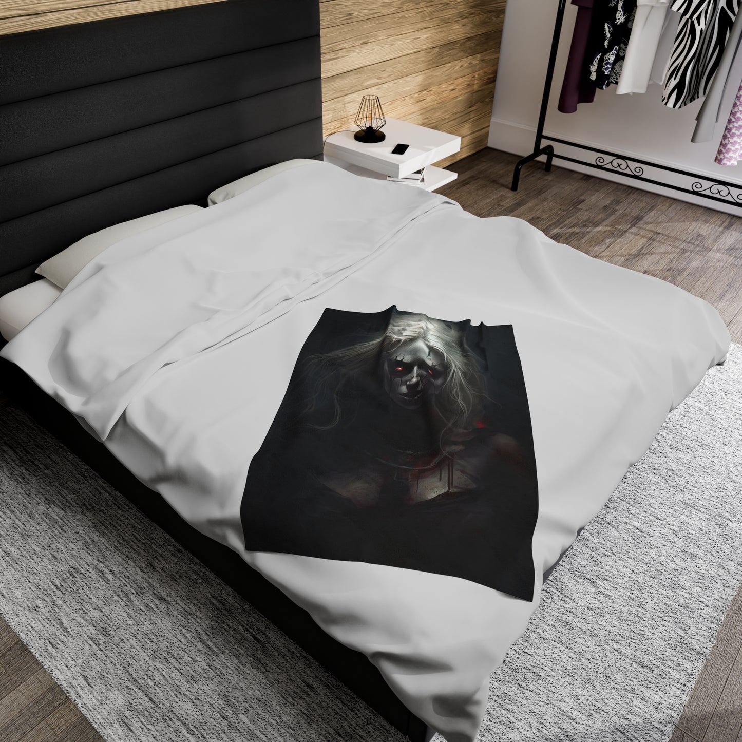 Halloween Horror Blanket - Blonde Woman Zombie - Gift for Halloween