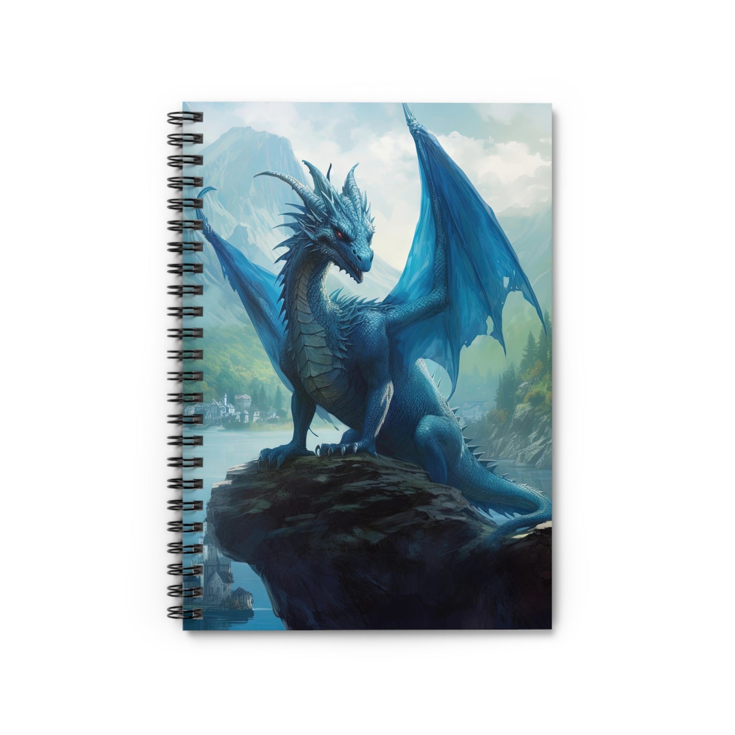 Spiral Notebook - Ruled Line - Blue Dragon of the Blue Mountain