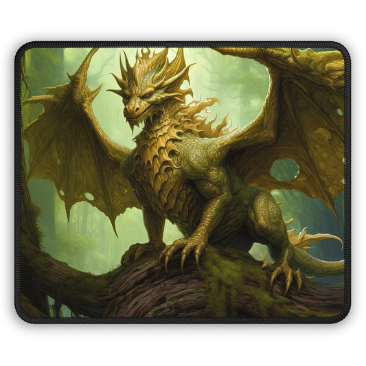 Gamer Mouse Pad - Green Nature Dragon Gaming Mouse Pad - Gift for Gamer Boyfriend Husband