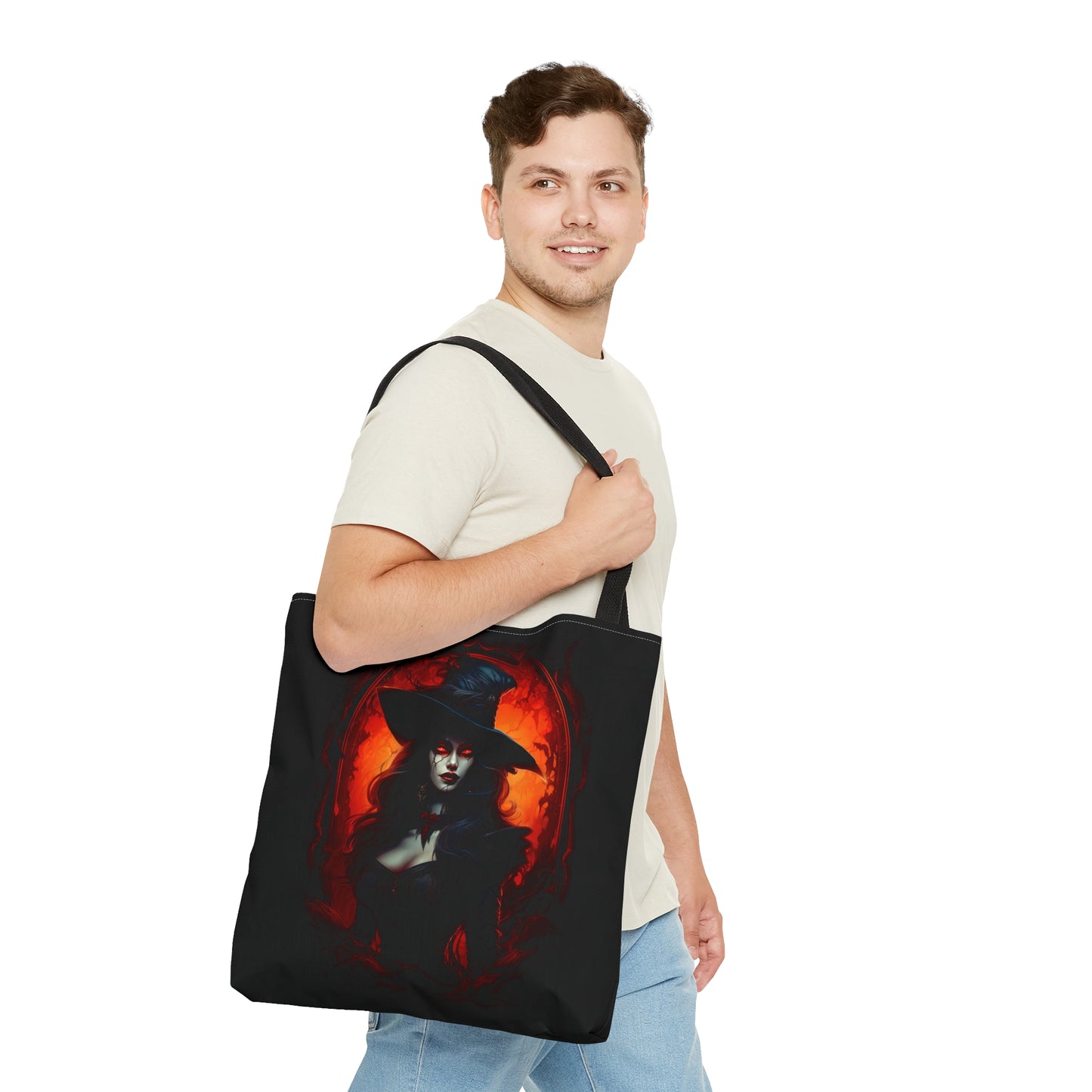 Witch Vampire Tote Bag - Halloween Fantasy Gift